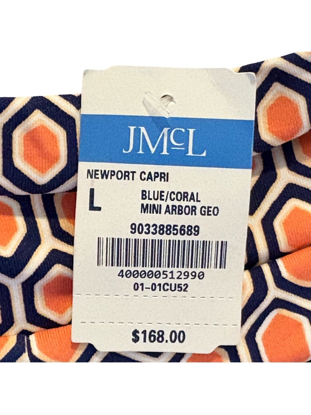 J. McLaughlin Newport Capri Pants  Mini Arbor Geometric Size L NWT